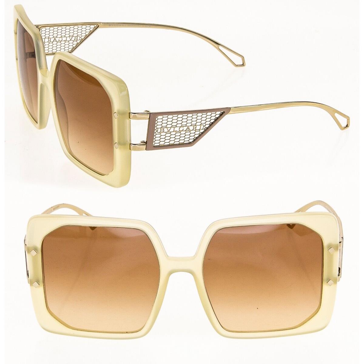 Bvlgari Serpenti BV8254 Opal Gold Mesh Metal Scales Oversized Sunglass 8254