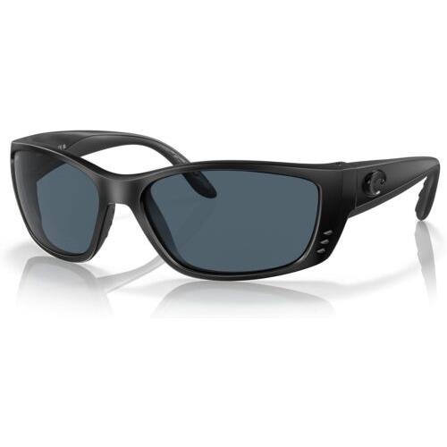 Costa Del Mar Men`s Fisch Rectangular Sunglasses Blackout/Grey Polarized-580p