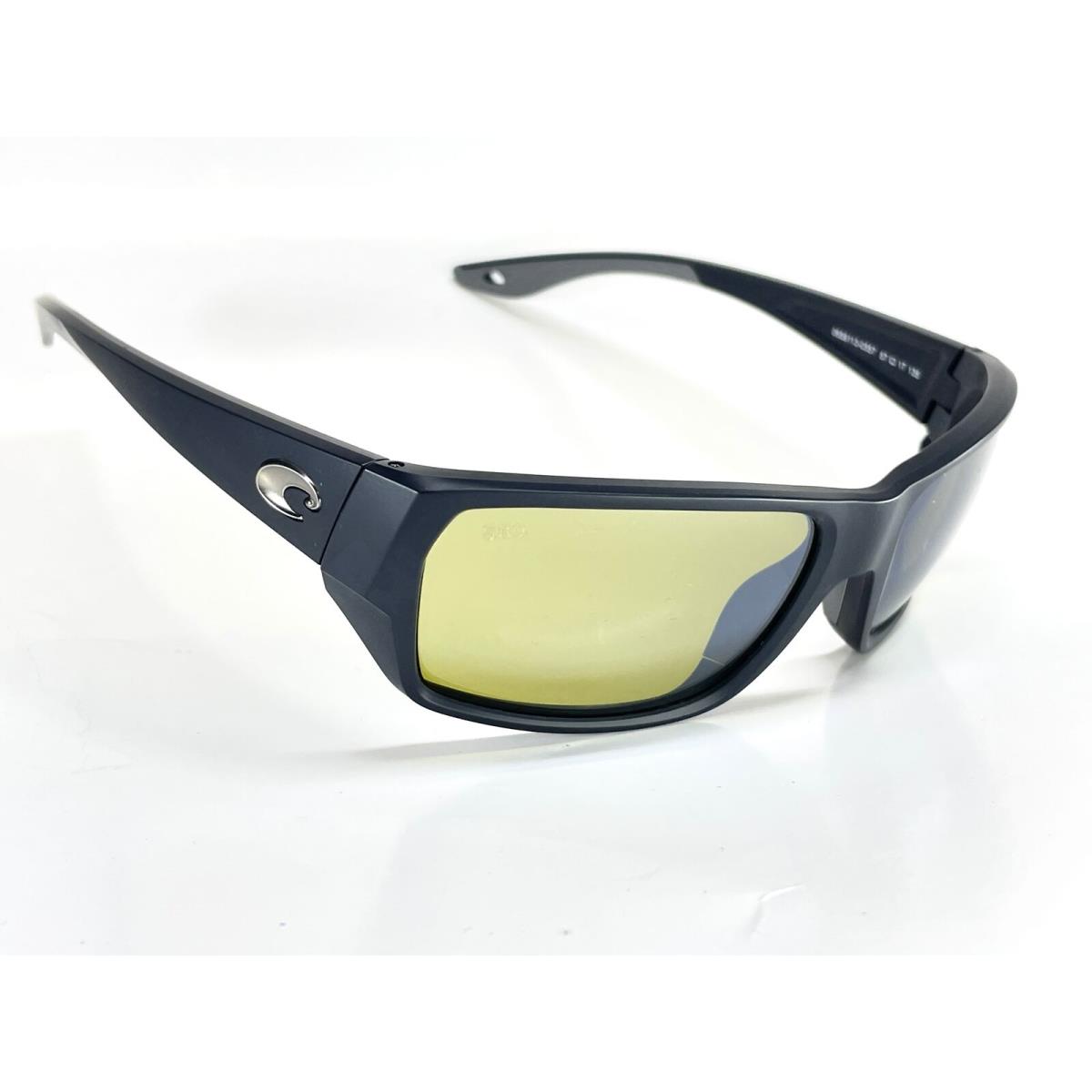 Costa Del Mar Tailfin Matte Black Frame 580 Sunrise Silver Mirror Glass Lens