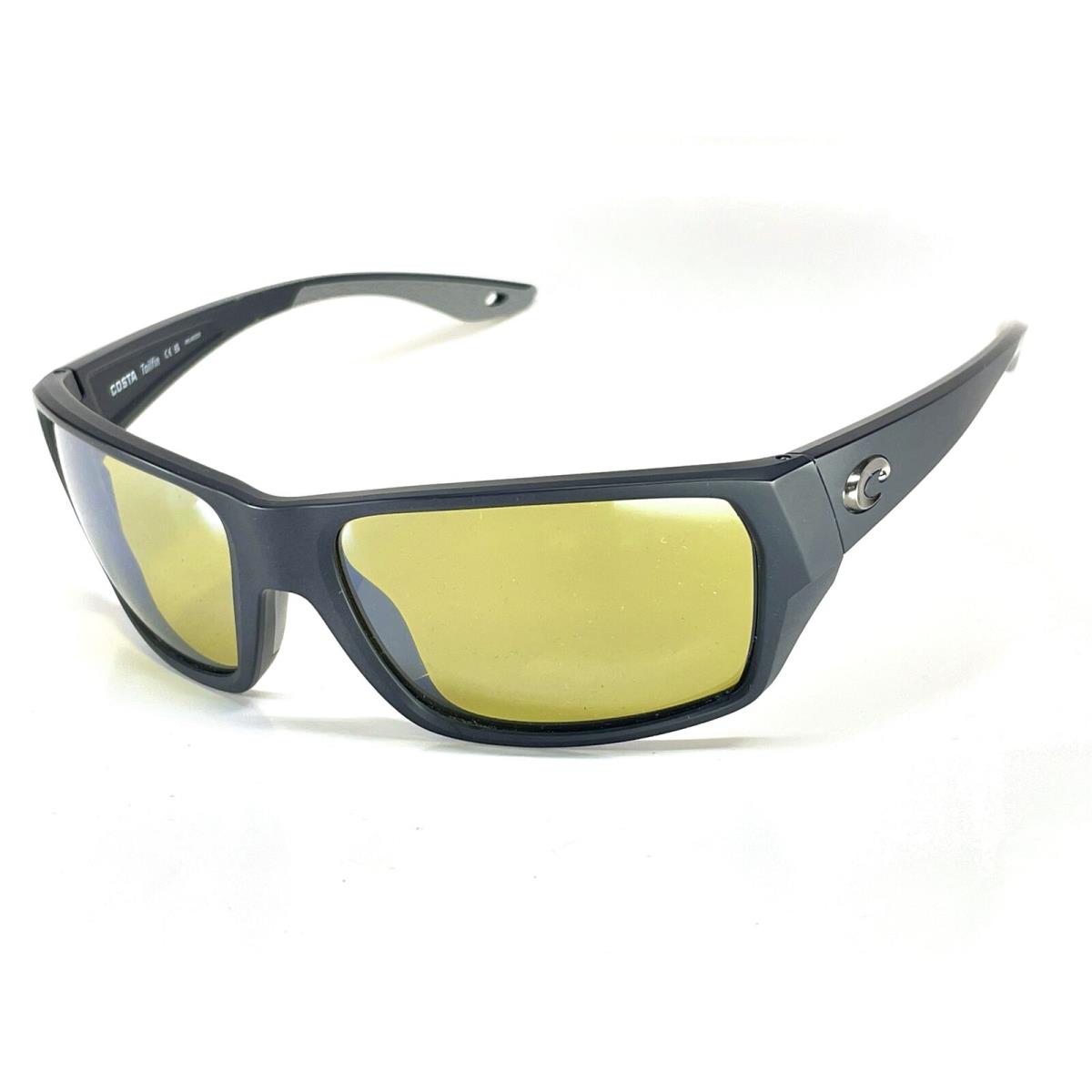 Costa Del Mar Tailfin Matte Black Frame 580 Sunrise Silver Mirror Glass Lens Medium (60-17)