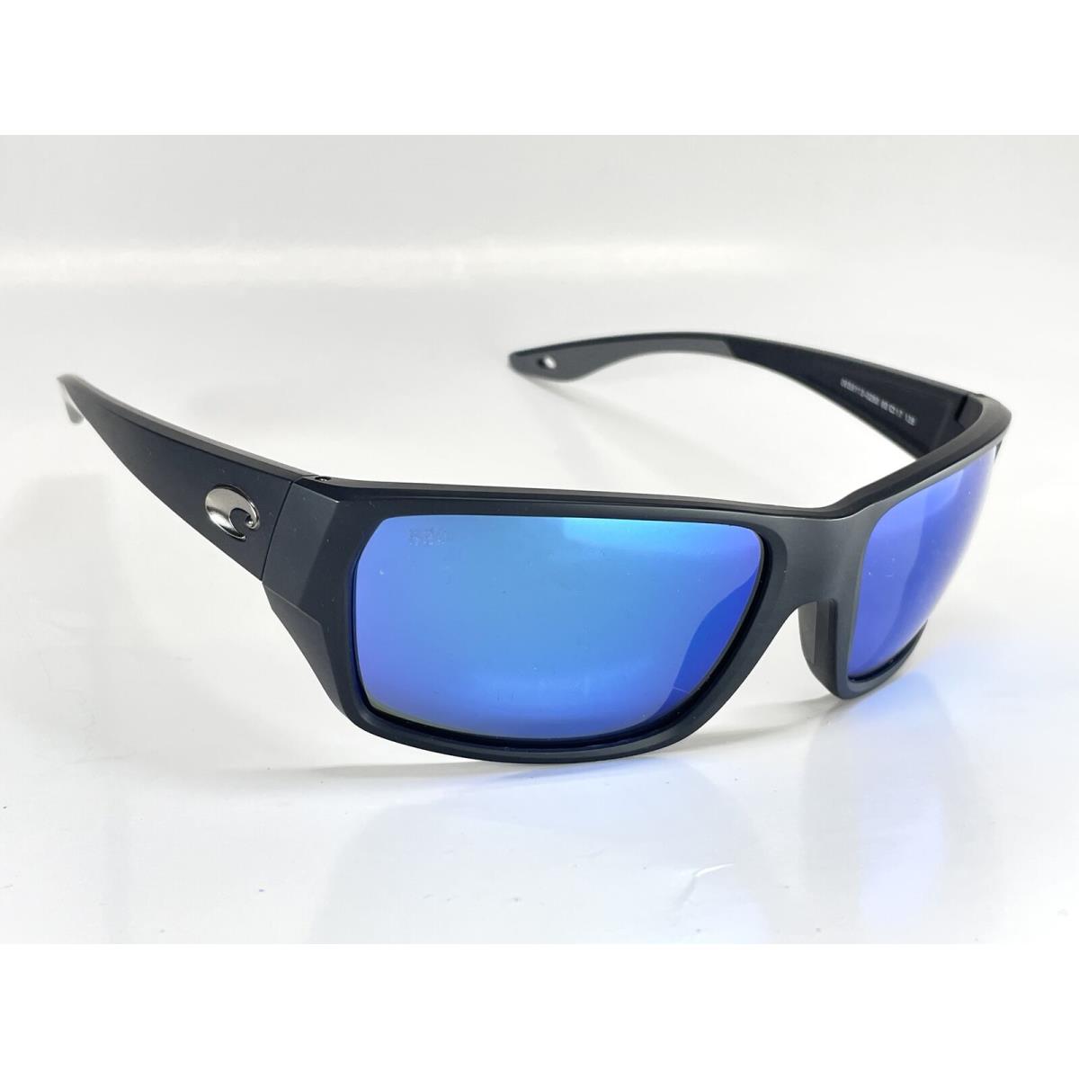 Costa Del Mar Tailfin Matte Black Frame 580 Blue Mirror Glass Lens