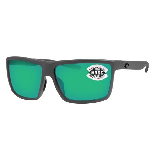 Costa Del Mar Rinconcito Matte Gray Green Mirror 580 Glass Polarized Lens