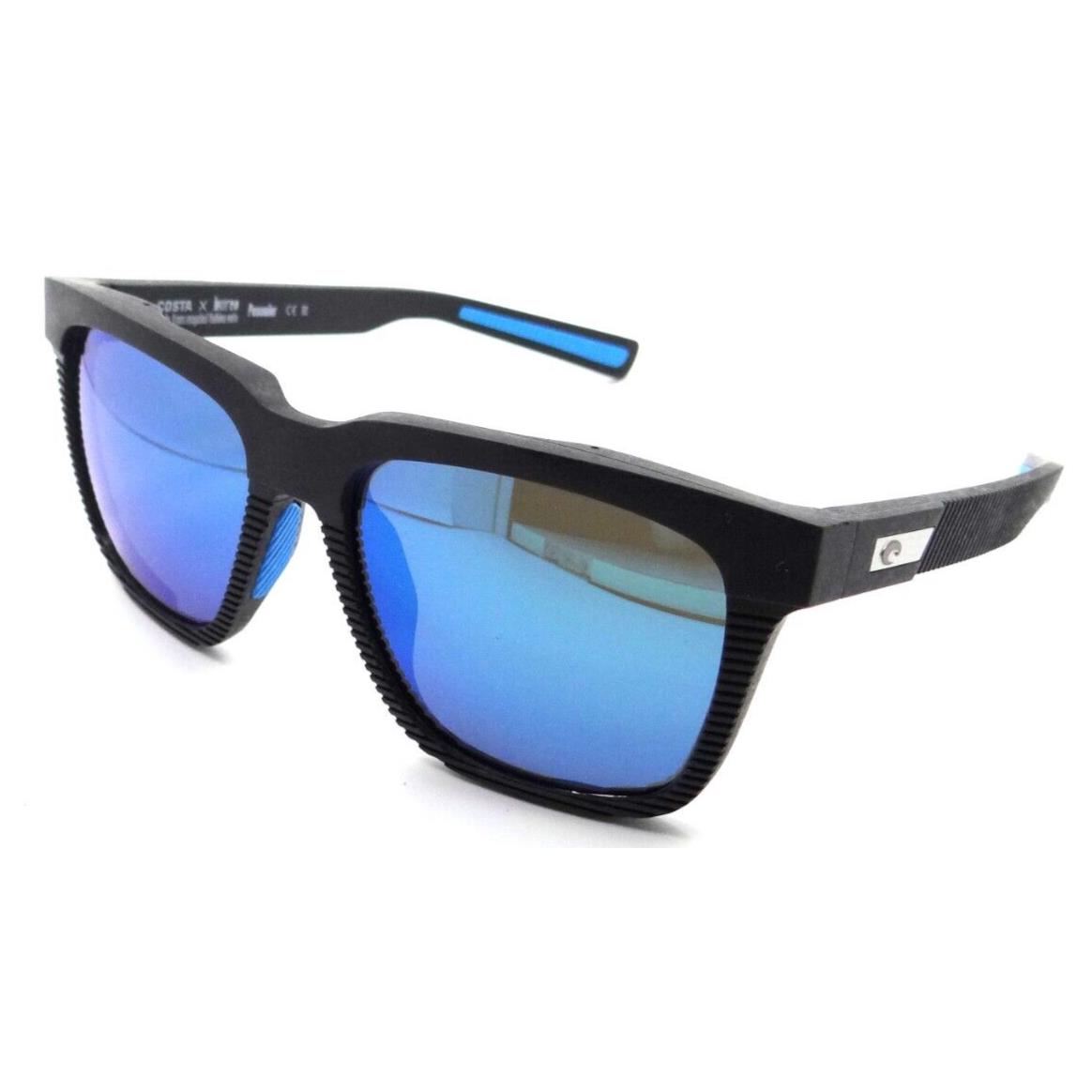 Costa Del Mar Sunglasses Pescador 55-17-140 Net Dark Gray / Blue Mirror 580G - Frame: