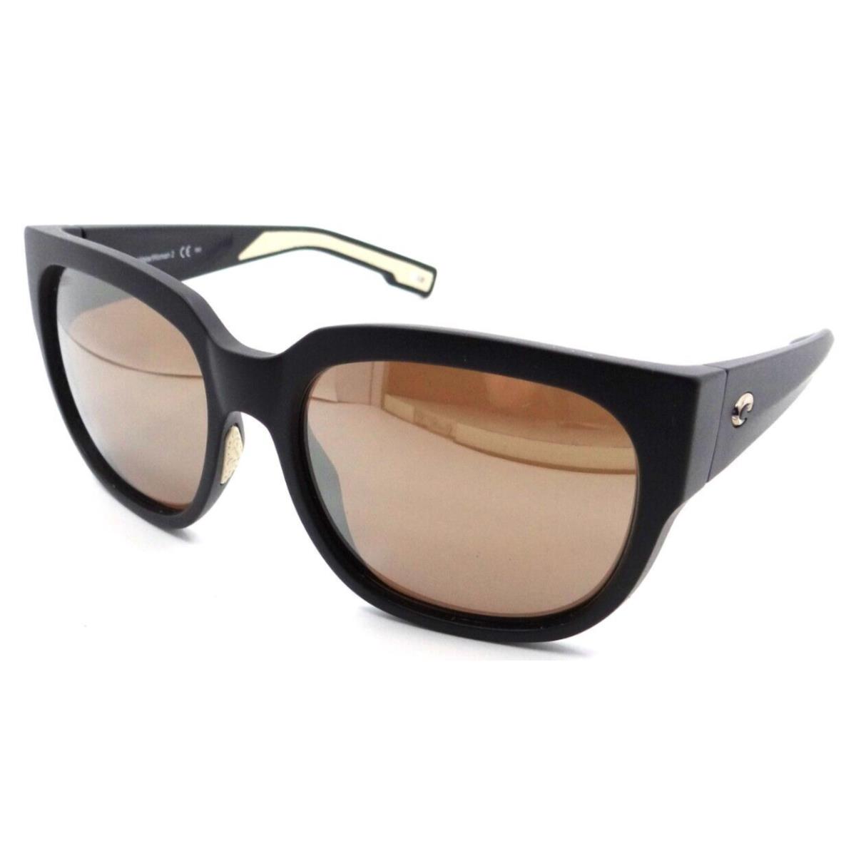 Costa Del Mar Sunglasses Waterwoman 2 Matte Black / Copper Silver Mirror 580G