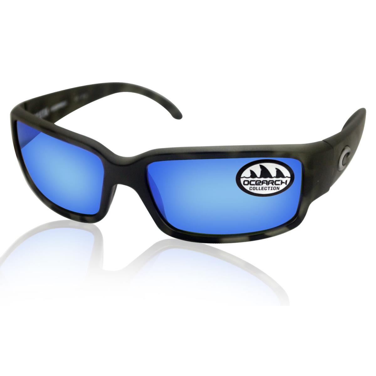 Costa Del Mar Caballito Ocearch Tiger Shark Frame Blue Mirror 580 Glass Lens