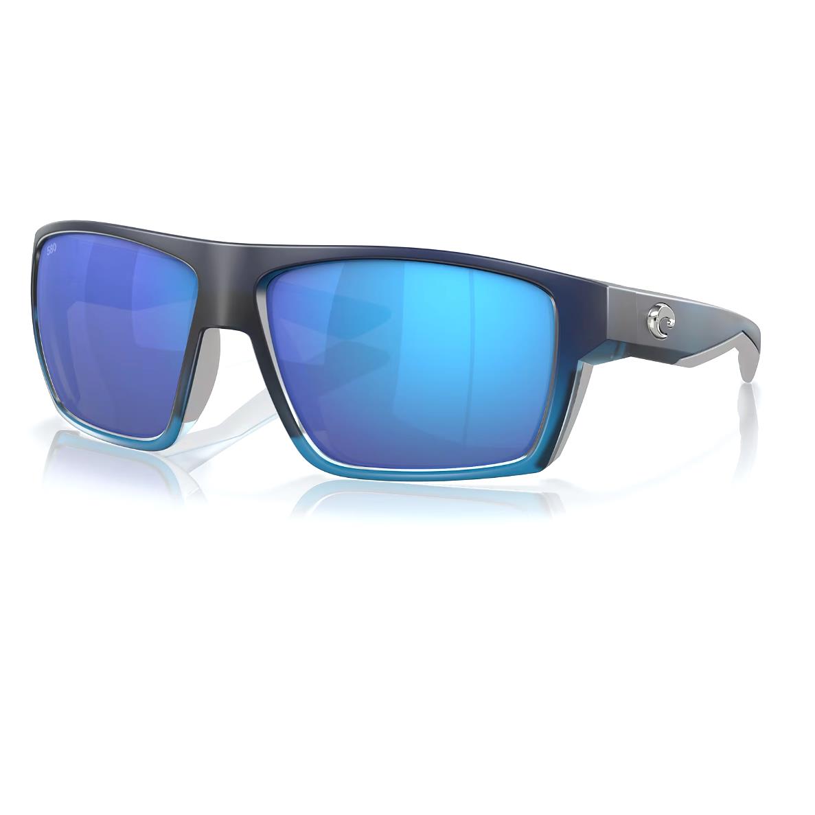 Costa Del Mar Bloke Blue Mirror Polarized Glass Men`s Sunglasses Blk 193 Obmglp