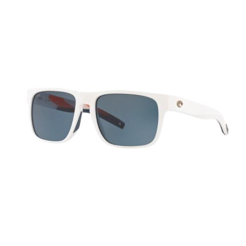 Costa Del Mar Spearo 580P Polarized Sunglasses Matte White Usa/gray 0SPO 411 Ogp