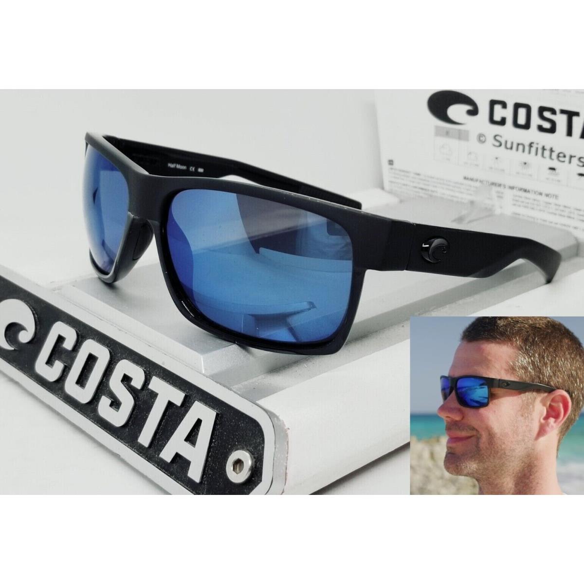 Costa Del Mar Black/blue Mirror Half Moon Polarized 580P Sunglasses