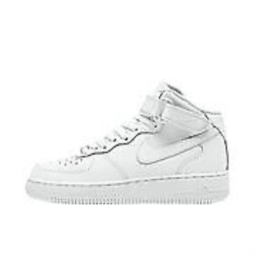 Big Kid`s Nike Air Force 1 Mid LE White/white DH2933 111 - White/White