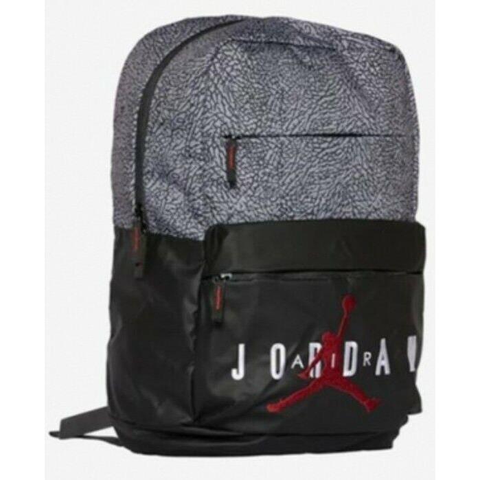 Nike Air Jordan Pivot Cement Backpack Bag Black 9A0408 K41