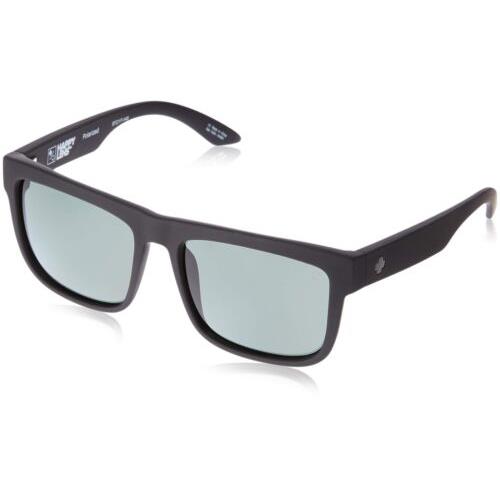 Spy Optics - Discord Sunglasses Soft Matte Black Happy Gray Green Polar - Soft Matte Black/Happy Gray Green Polarized, Frame: Black, Lens: Gray