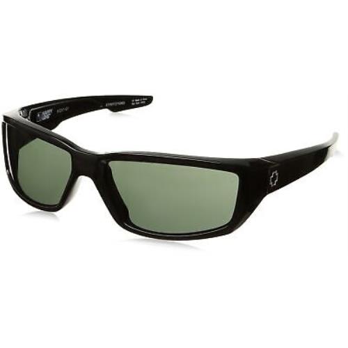 Spy Optic Mens Dirty Mo Rectangular Sunglasses Black Happy Gray/green 59 mm