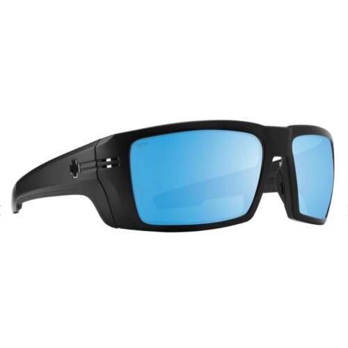 Spy Optic Rebar Sunglasses - Matte Black Ansi / Boost Polar Ice Blue Mirr +case