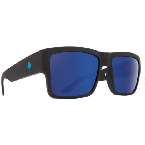 Spy Optic Cyrus Sunglasses - Soft Matte Black / Happy Bronze Blue Spectra - Frame: Soft Matte Black, Lens: Happy Bronze Blue Spectra Mirror