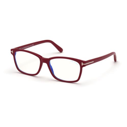 Tom Ford FT5713 072 Shiny Dark Pink/clear Rectangular 51mm Women`s Eyeglasses