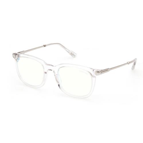 Tom Ford FT5904 026 Crystal / Shiny Palladium Square Men`s Eyeglasses