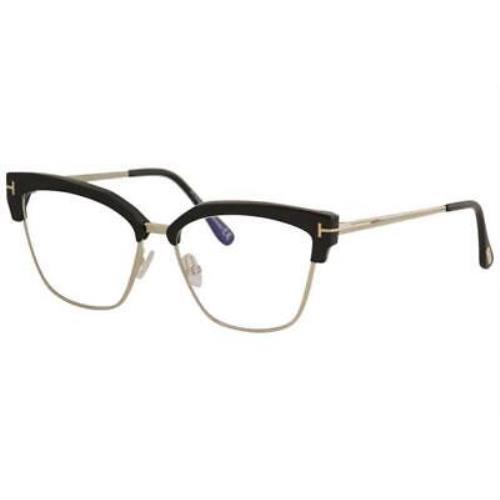 Tom Ford TF5547-B 001 Shiny Black/gold Eyeglasses 54mm 15 140