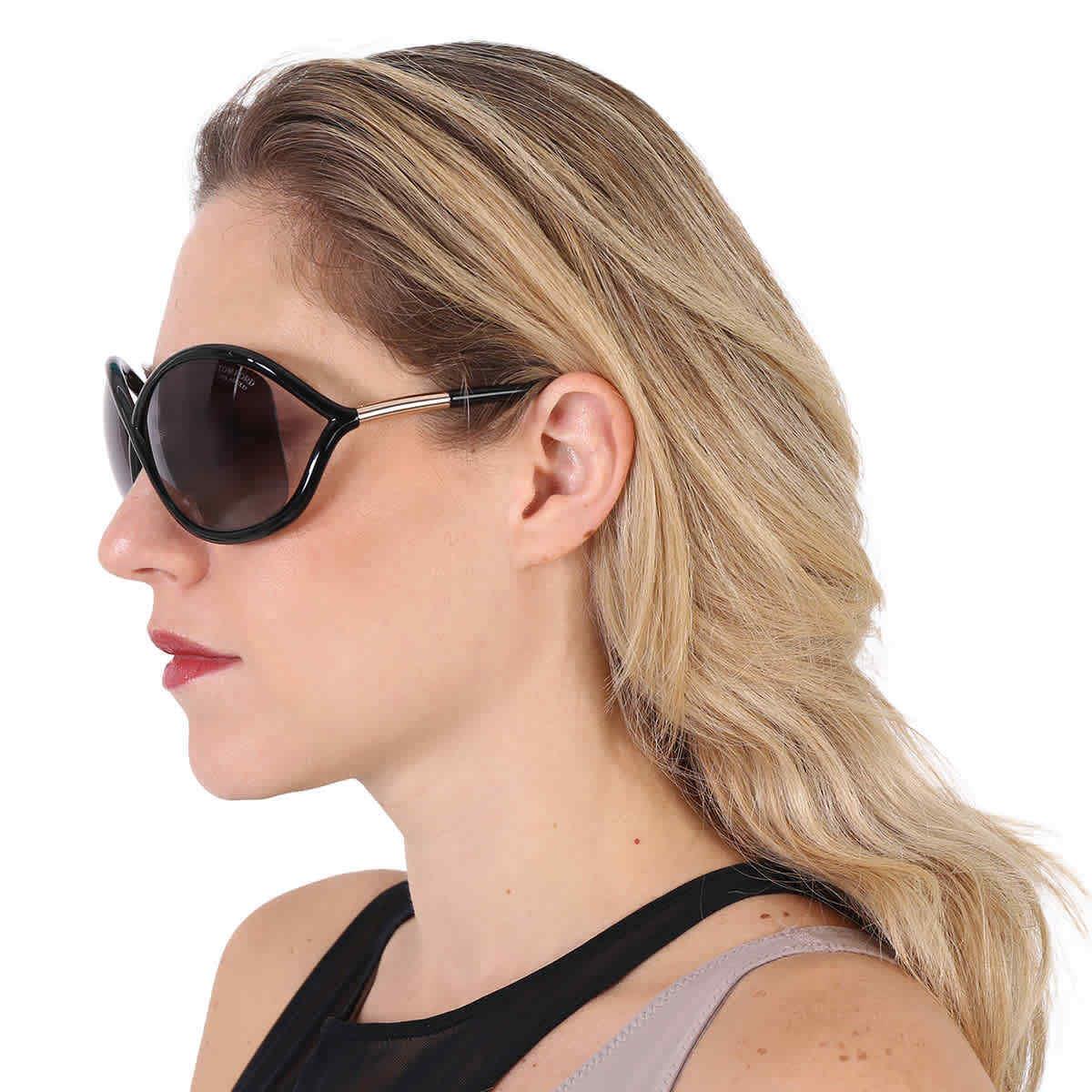 Tom Ford TF 9 Whitney 01D Women`s Polarized Sunglasses - Black