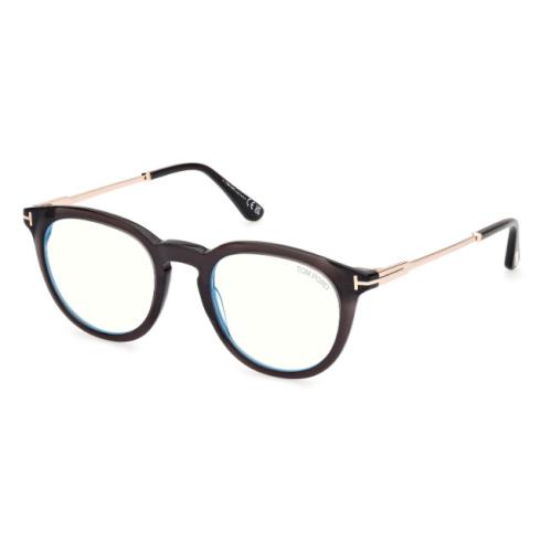 Tom Ford FT5905 005 Shiny Black / Shiny Rose Gold Round Men`s Eyeglasses