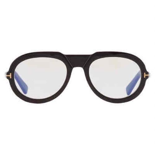 Tom Ford Blue Light Block Pilot Men`s Eyeglasses FT5756-B 001 53 FT5756-B 001 53
