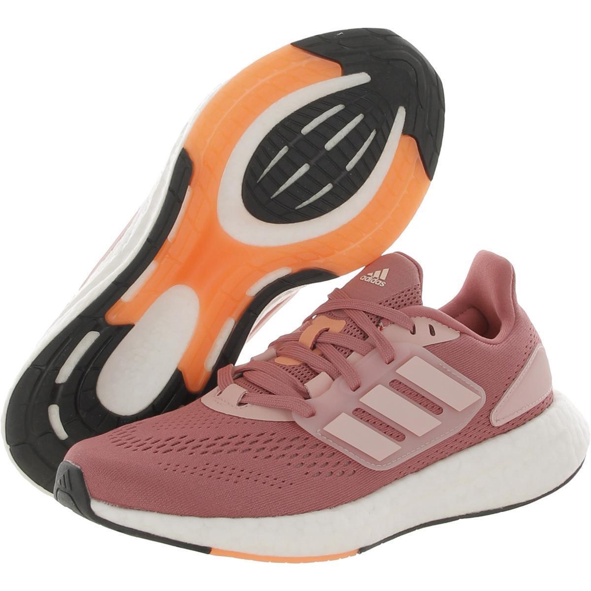 Adidas Womens Pureboost 22 Mesh Fitness Running Training Shoes Shoes Bhfo 4345 - Wonder Mauve/Beam Orange