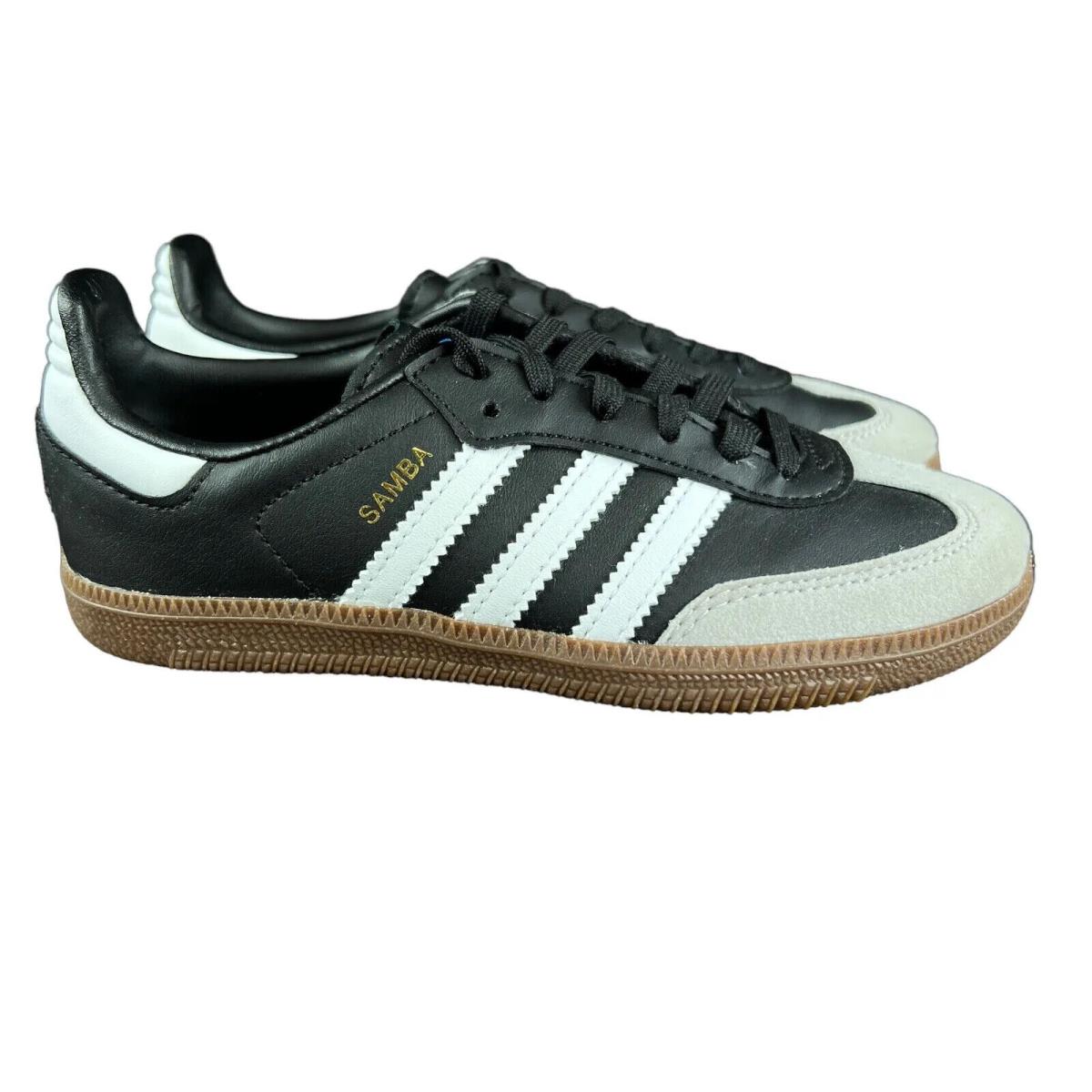 Adidas Samba OG C Vegan Black Grey White Shoes GZ8349 Youth Boy`s Sz 11K - 2 Y