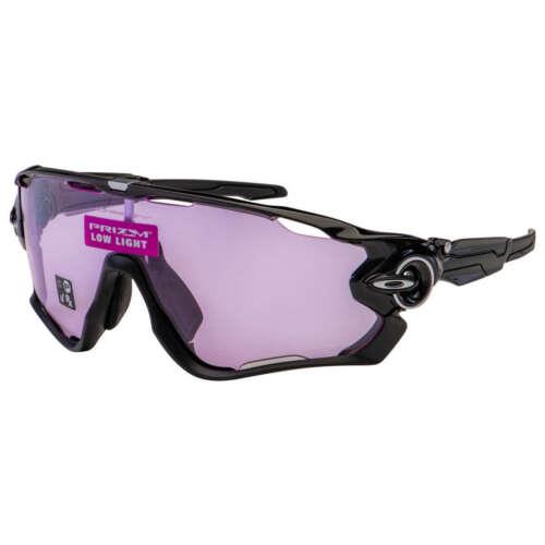 Oakley Men`s Jawbreaker Black Prizm Low Light Shield 31mm Sunglasses OO9290-54 - Frame: Black, Lens: Pink