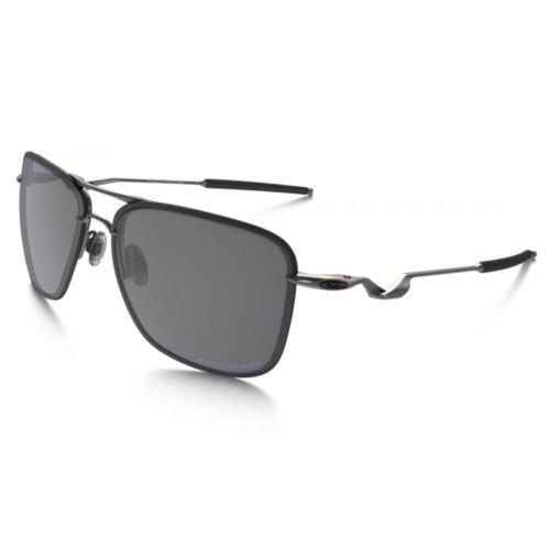 Oakley Sunglasses Tinfoil OO4083-06 in Lead Silver Polarized /black Iridium 60mm