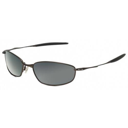 Oakley Whisker Designer Polarized Sunglasses Pewter Brown Grey 12-849 Metal Wrap