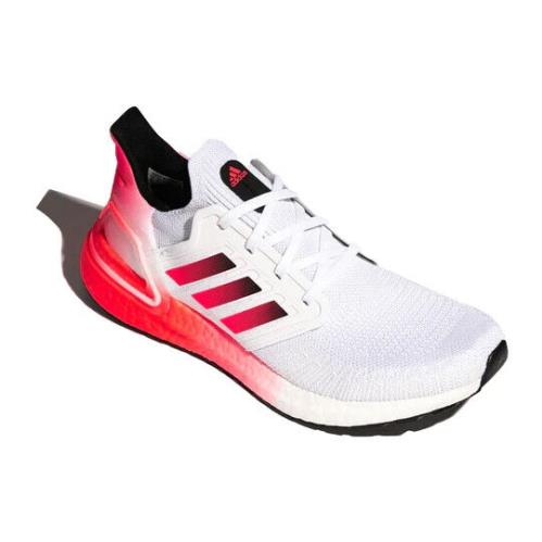 Adidas Ultraboost 20 Men`s Shoes Cloud White Red Black Mens Size 8 G55837 - White