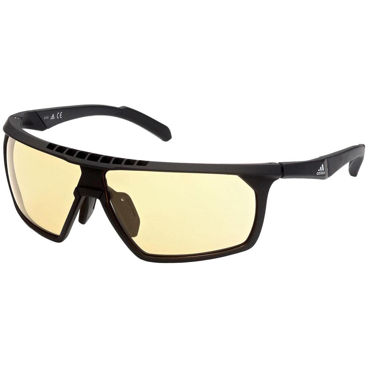 Adidas SP0030 02E Black Yellow Sport Photochromic Sunglasses - Frame: Black, Lens: Yellow