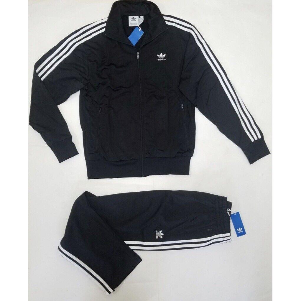 Adidas Originals Firebird Mens Tracksuit Jacket Pants Set Black White Size M