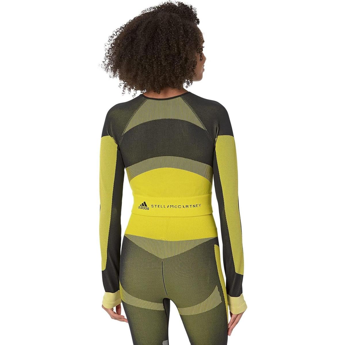 Adidas 294340 Women`s Truestrength Seamless Long Sleeve Crop Black/yellow/ XL