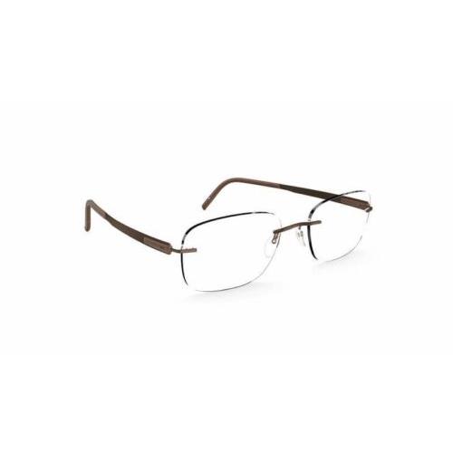 Silhouette Unisex 54mm Leather Brown Opticals BLEND-5555-6040-54
