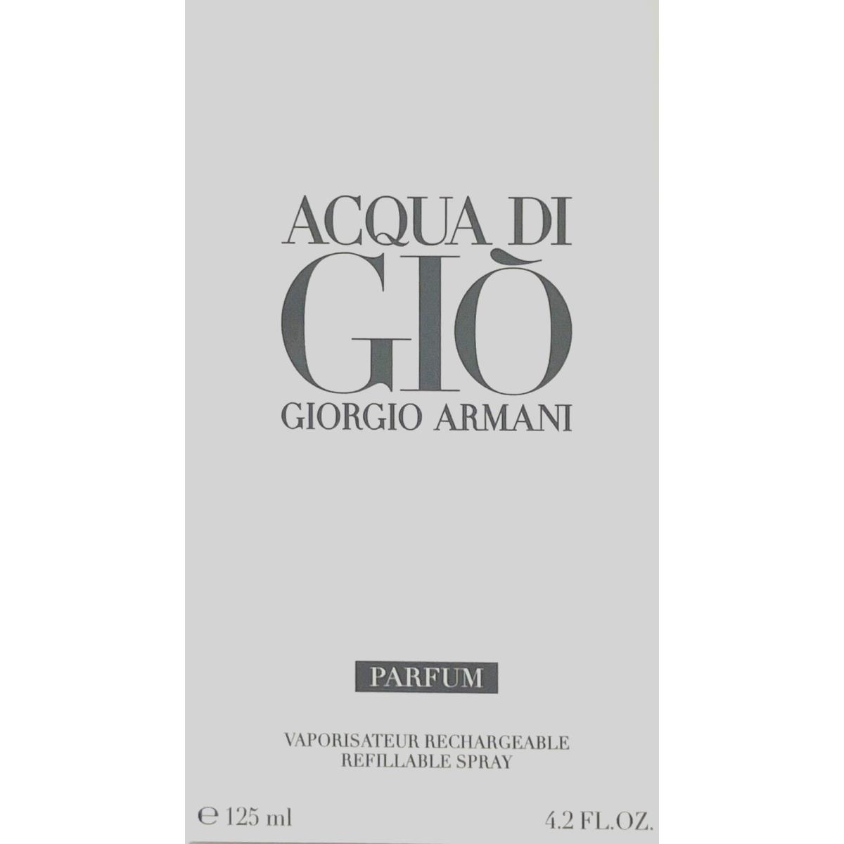 Giorgio Armani Acqua DI Gio Parfum Spray For Men 4.2 Oz / 125 ml