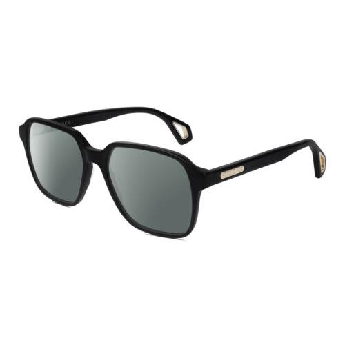 Gucci GG0469O-001 Unisex Designer Polarized Sunglasses Black Gold 56mm 4 Options Smoke Grey Polar
