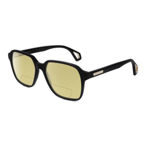 Gucci GG0469O-001 Unisex Polarized Bifocal Sunglasses Black Gold 56mm 41 Options Yellow