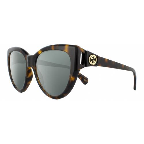 Gucci GG0877S-002 Cat Eye Polarized Sunglasses Brown Havana Gold 56 mm 4 Options Smoke Grey Polar