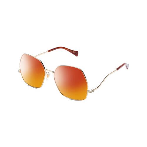 Gucci GG0972S-003 Womens Polarized Sunglasses Gold Brown Tortoise 60mm 4 Options Red Mirror Polar