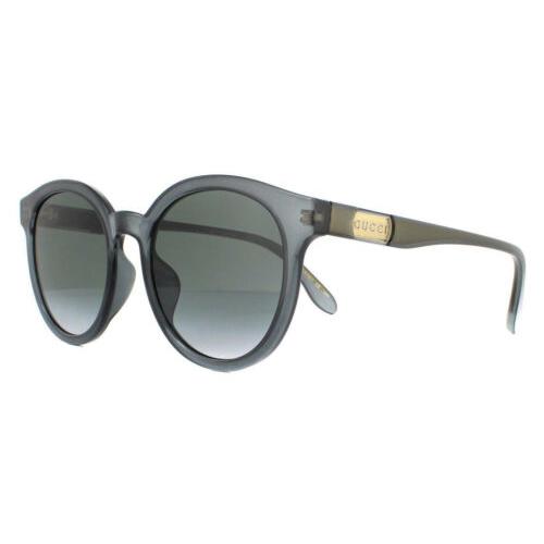 Gucci GG0794SK-001 Women`s Round Sunglasses Blue Crystal Gold/grey Gradient 55mm