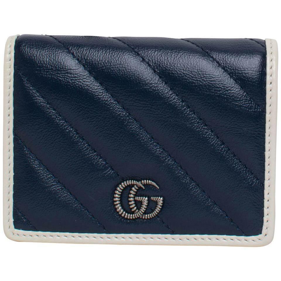 Gucci Tr Blue Agata Marmont Card Case Wallet