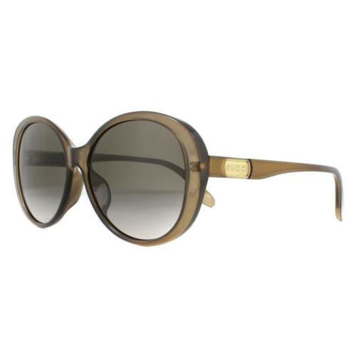 Gucci GG0793SK-002 Women`s Designer Sunglasses Chocolate Crystal Gold/brown 59mm