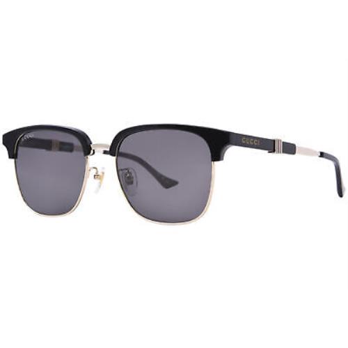 Gucci GG1499SK 001 Sunglasses Men`s Gold/black/grey Round Shape 55mm