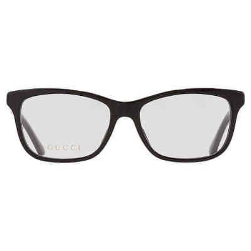 Gucci Transparent Rectangular Ladies Eyeglasses GG0731O 001 53 GG0731O 001 53