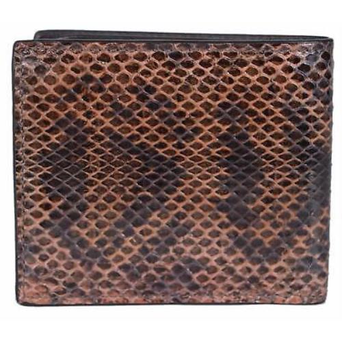 Gucci Men`s 365475 Brown Lizard Skin Ayers Bifold Wallet