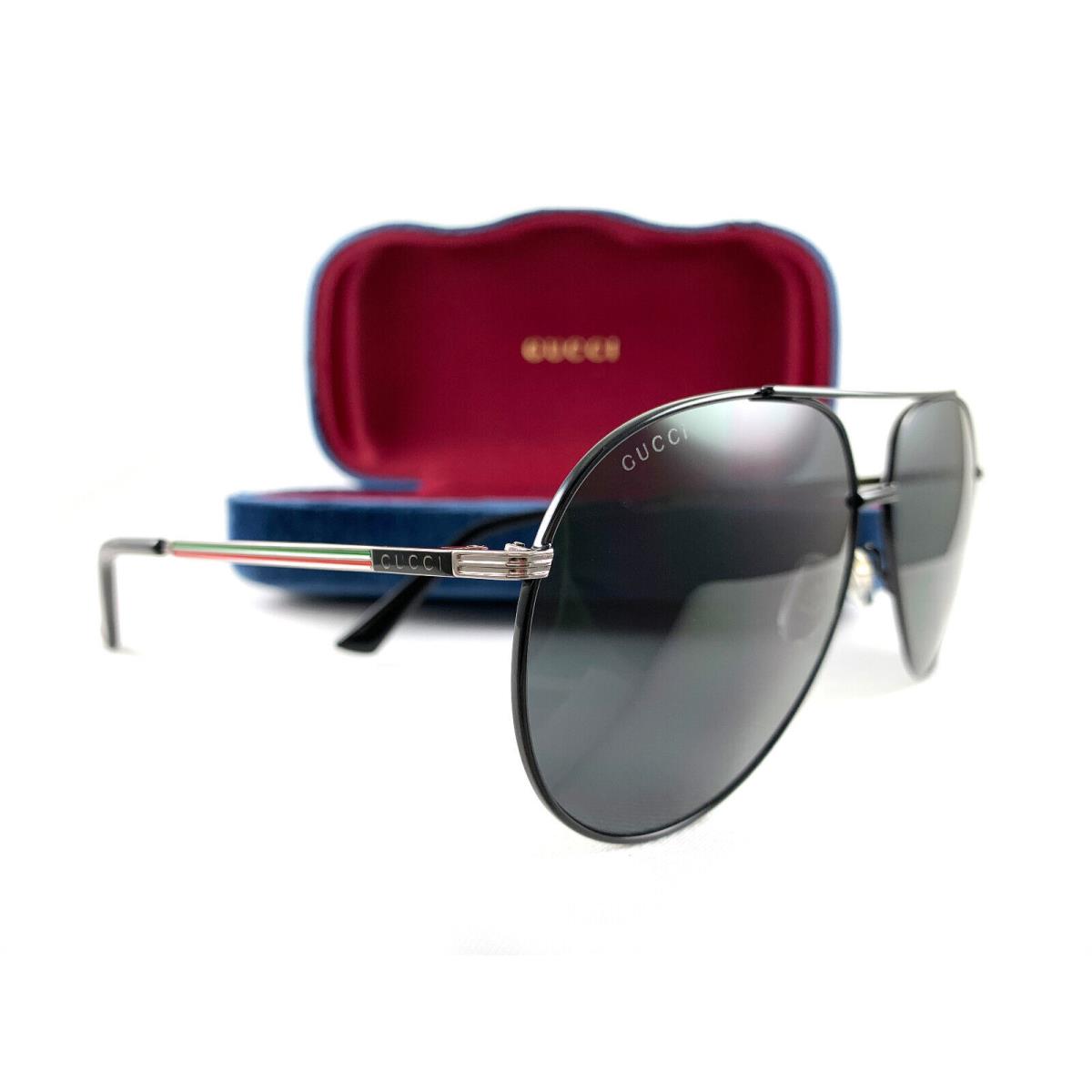 Gucci Sunglasses GG0832S Black Ruthenium Gray 001
