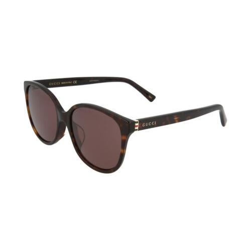Gucci GG0461SA-002 Women`s Sunglasses Brown Havana Tortoise Gold/rose Pink 55 mm