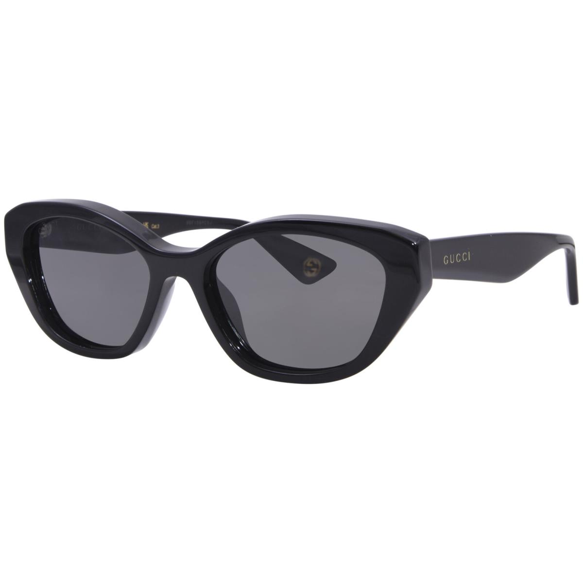 Gucci GG1638S 001 Sunglasses Women`s Black/grey Lenses Cat Eye Style 54mm - Frame: Black, Lens: Gray