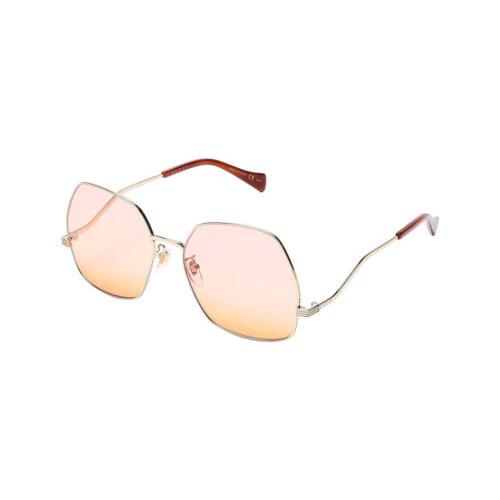 Gucci GG0972S-003 Women Designer Sunglasses Gold Brown Tortoise Havana/pink 60mm