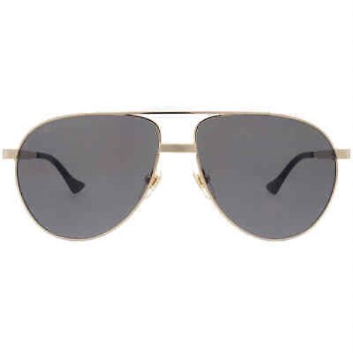Gucci Grey Smoke Pilot Men`s Sunglasses GG1440S 001 59 GG1440S 001 59